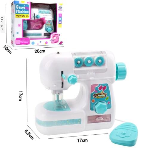 Kids Simulation Sewing Machine Toy Mini Furniture Toy Educational Learning Design Clothing Toys Creative Gifts For Girl Children