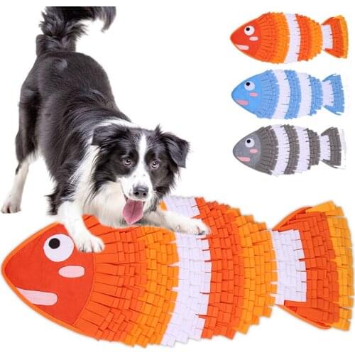 Dog Snuffle Mat Toys Small Dog Puzzle Toy for Dog Slow Feeding Smell Training Pet Toys Fish Cat Puppy Sniffing Pad Dogs Training