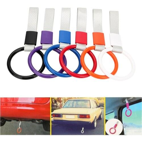 Car Interior Pull Ring Car Rear Bumper Warning Loop Subway Train Bus Handle Strap Charm Drift Round JDM TSURIKAWA RING