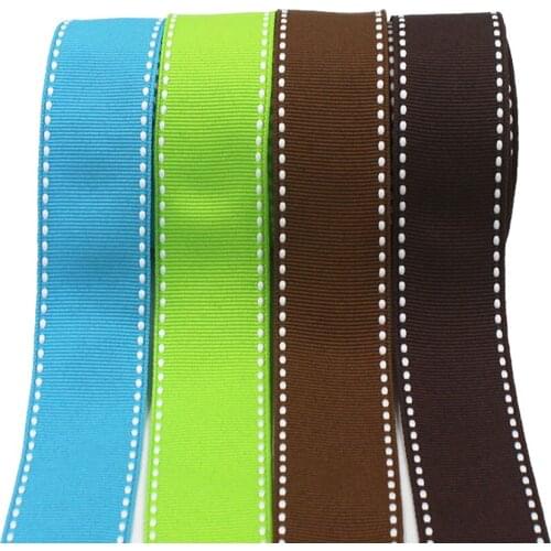 [IuBuFiGo] 5/8"(16mm) Stich Grosgrain Ribbon DIY Bow Handmade Craft Gift Packing Tape 100yard/lot