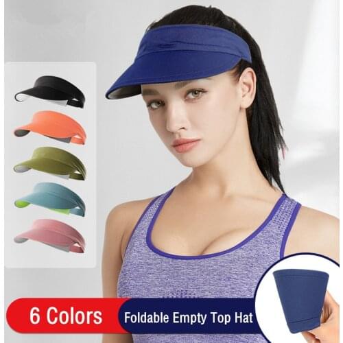 Foldable Unisex Sun Cap Outdoor Sports Visor Hat UV Protection Top Empty Tennis Golf Running Sunscreen Hat