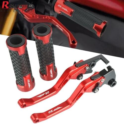 For Aprilia RS50 RS125 RS125 RS250 2008 2009 2010 Motorcycle Accessories Adjustable New CNC Short Brake Clutch Levers+Hand Grips