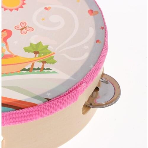Small Tambourine Drum Toy Educational Musical Instrument For Children