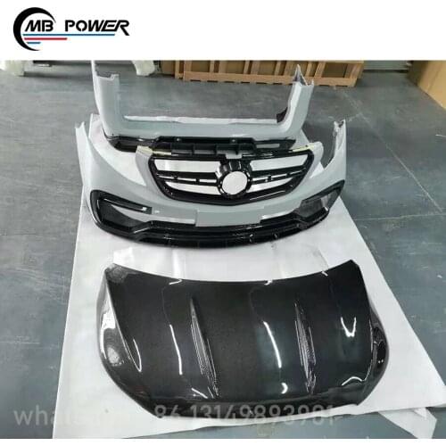 NEW!V class W447 to Top style carbon fiber body kit full set with hood scoop car bumper all dry carbon vito v250 v260 car kits