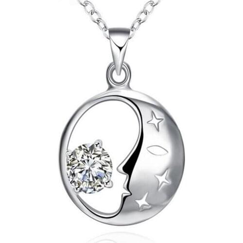 NEW New Fashion cz Hollow Ball Design 925 Sterling Silver colorcolorPendant Necklace For Women Jewelry Christmas Gifts