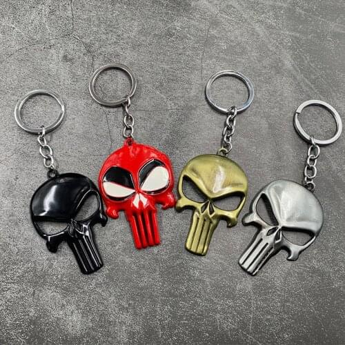 Halloween Gift Terminator Punisher Skull Keychain Bottle Opener Pendant Mens Car Keychain