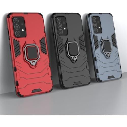 Shockproof Armor Case for Samsung Galaxy A01 Core A11 A21S A31 A41 A51 A71 M11 M21 M31 M51 Ring Stand Bumper Silicone Back Cover
