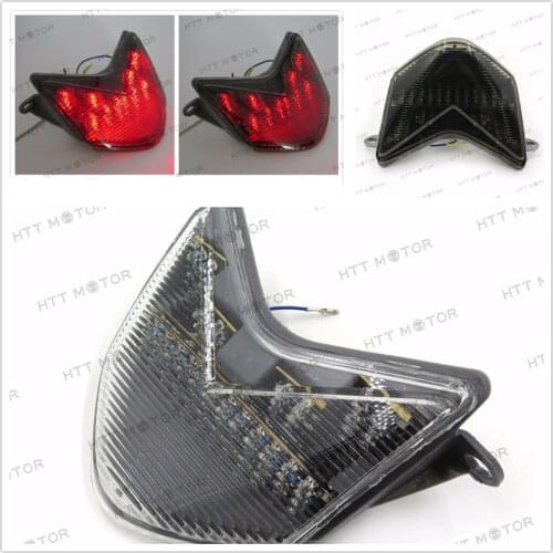 Aftermarket free shipping motorcycle parts Clear Tail Light for Kawasaki Ninja ZX-6R ZX636 ZX-6RR ZX600 Z750S 2005-2006 ZX10R 07