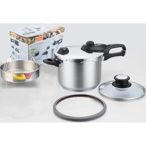 Pressure cooker kitchen utensil INOX #304 high quality stainless steel stock pot with 1 more cover cooking pot