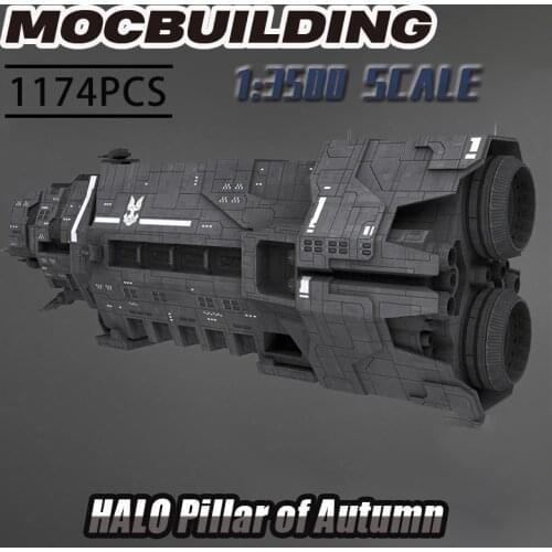 Sapce MOC Building Blocks Wars Halcyon Class Light Cruiser Model Unsc Pillar of Autumn Spaceship series toys Gift for Children