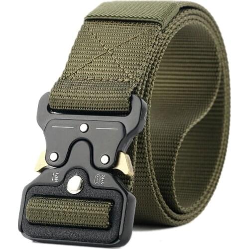 Tactical Belts Nylon Military Waist Belt with Metal Buckle Adjustable Heavy Duty Training Waist Belt Hunting Accessories