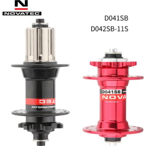 Novatec hub D041SB D042SB disc card brake MTB mountain bike hub bearing bicycle hubs 28 32 36 Holes red black 8/9/10/11speed