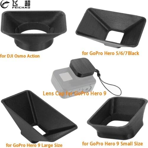 3D Printed Camera Lens Hoods Anti Glare Sun Shade Cover Light Flares Protection Shield Cap for Gopro 9/7/6/5 for DJI Osmo Action
