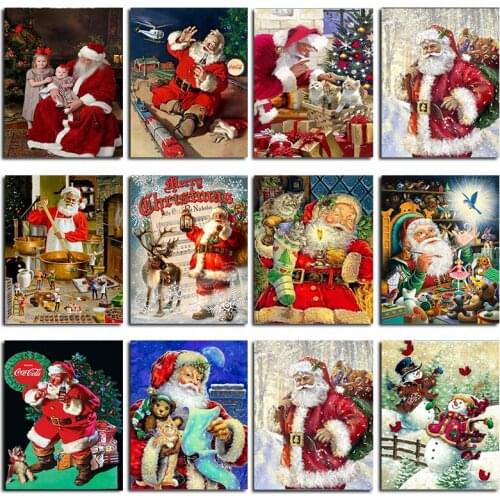 Zooya Christmas 5D Diamond Painting Santa Claus Cartoon Full Drill Square Embroidery Mosaic Sale Home Decor Art Handcraft Lx734