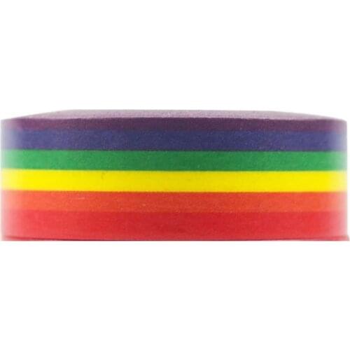 1PC New Rainbow Washi Tape School Supplies Stationery Tape Office Stationery 15mm Rainbow Tape