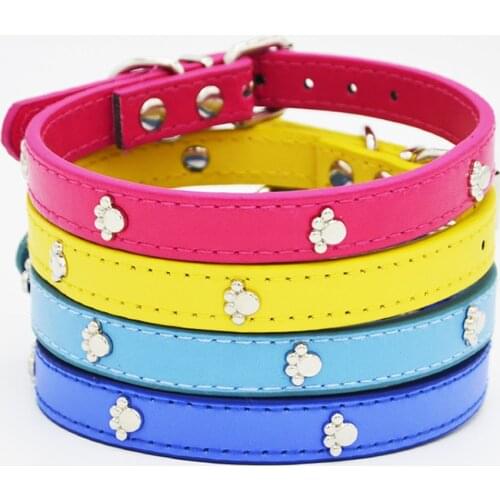 120 pcs/lot Leather Pet Dog Collar Pet Products Collar For Dogs Cat Small Large Chihuahua Pitbull Dachshunds Pug