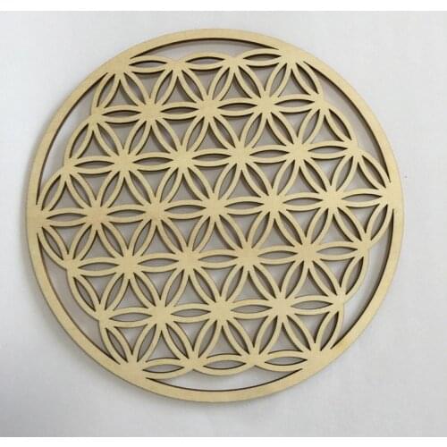 5pcs flower of life 15cm sacred geometry home decoration wall wood plate