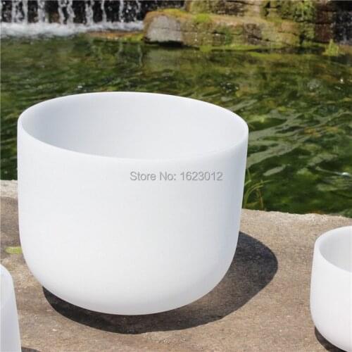 8" Tuned tones Note C Root Chakra quartz crystal singing bowls 432hz