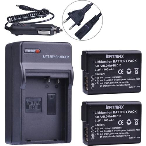 Batmax 2pcs DMW-BLD10 BLD10 BLD10PP Battery+Digital Charger kits for Panasonic DMW BLD10E,DMC GF2GK GF2 G3 GX1 DMC-GF2 Cameras