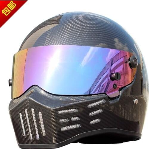 ATV-8 Carbon fiber Personalized SIMPSON Sticker Motorcycle Racing Full Face Helmet F1 Capacete De Moto Riding Cascos Motorrad