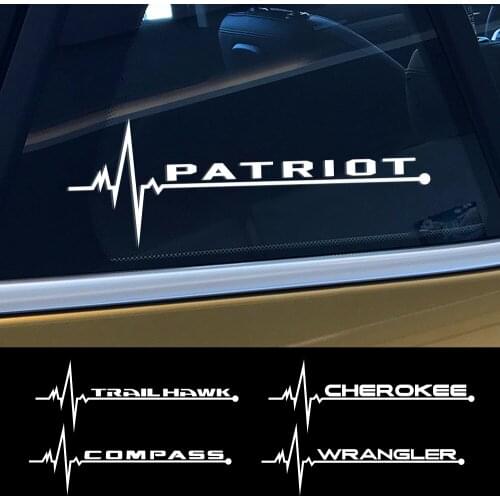 2PCS/Set Car Stickers Side Window Decal For Jeep Renegade Wrangler JK TJ Rubicon Cherokee Patriot Trail Hawk Compass Accessories