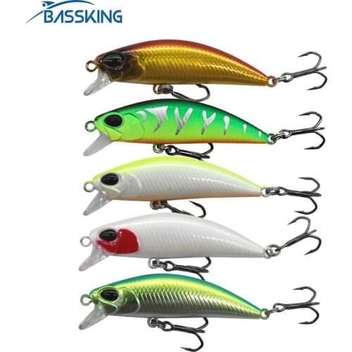 BASSKING Fishing Lure 55mm6.5g Sinking Minnow Bait ORIGIN Hooks Fishing Wobbler Isca Artificial Para Pesca Peche Leurre Swimbait