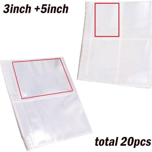 Album Page Apply to 3/5Inch Card Holder Album Small Photo Album Pockets Picture Case Storage Portable Name Card Only inside page