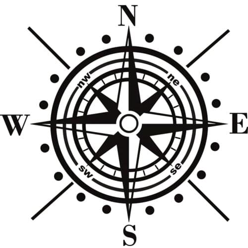 CS-1832# Vinyl Decal Роза ветров Car Sticker Waterproof Car Decor for Auto Truck on Bumper Rear Window