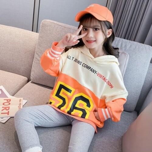 Girls Suits Sweatshirts + Pants Kids Cotton 2021 Retro Spring Autumn Teenagers For 4-12 Years Children Clothing Set Outfits