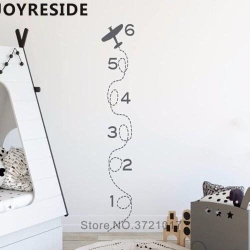 Chart Ruler Growth Wall Decal Nursery Rooms Wall Decoration Airplanes Cute Little Wall Stickers Growth Ruler Kids Grow Up M158