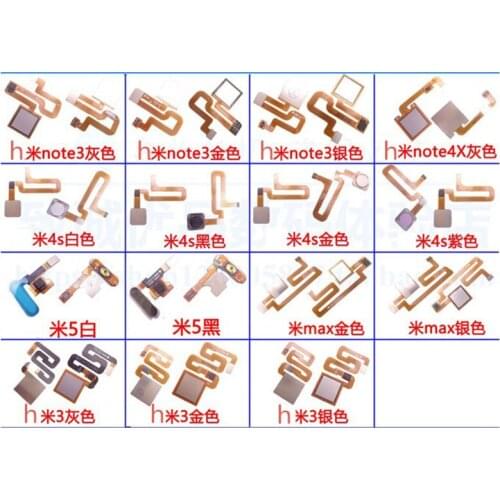 For Redmi 3 3S Fingerprint Sensor Home Button Flex Cable Touch Repair Parts