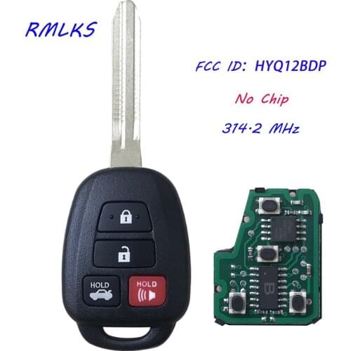 FOR TOYOTA RAV4 TACOMA Keyless Entry Remote Head key Fob Transmitter HYQ12BDP 4 Buttons H chip G Chip