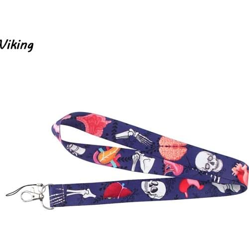 G1332 Cartoon Human Internal Structure Printing Lanyard For keys Phone Holder Neck Straps With Keyring Card Neck Strap Hang Rope