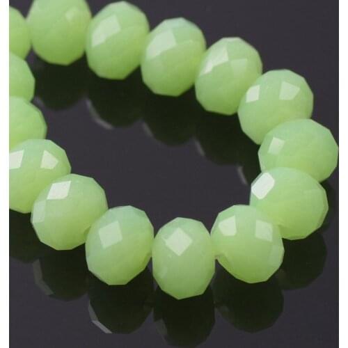 Rondelle Faceted Czech Crystal Glass Solid Color 3x2mm 4x3mm 6x4mm 8x6mm 10x7mm 12x8mm Loose Spacer Beads for Jewelry Making DIY