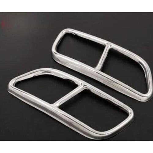 For VOLVO S60L S60 V60 S90 V90 XC90 XC60 2014-2021 Exhaust Decoration Tail Throat Bright Silver Chrome Styling Accessories JB