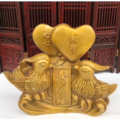 China brass mandarin duck crafts statue