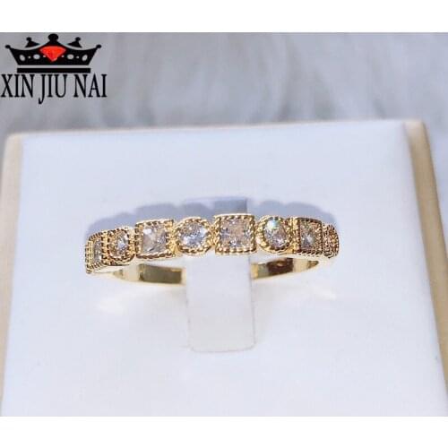 925 anillos Silver14K Gold Ring Exquisite Retro Wild Show Ring Ladies Internet Celebrity Accessories Diamond Rings For Women