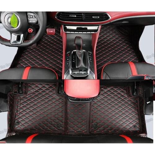 Leather car floor mats for MG HS 2018 2019 2020 2022 rug carpet interior styling auto accessories parts 2021 non-slip automobile