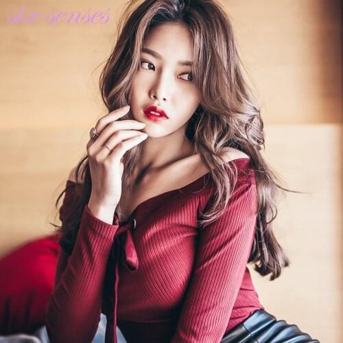 Fashion women sweaters spring and autumn sexy slash neck off shoullder Novelty ladies pullovers knitted basic sweater,HH0063