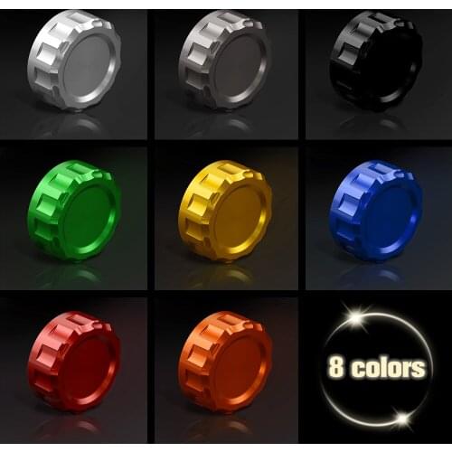 Motorcycle CNC Aluminum Cylinder Rear Fuel Brake Fluid Reservoir Cover Tank Caps For Kawasaki Z750 Z 750 z 750 10-14 Z650