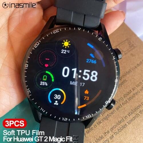 Curved Edge soft Protective film Cover For Huawei watch Fit GT 2 Pro 42mm 46mm GT 2e Honor Magic 2 Screen Protector (Not Glass)