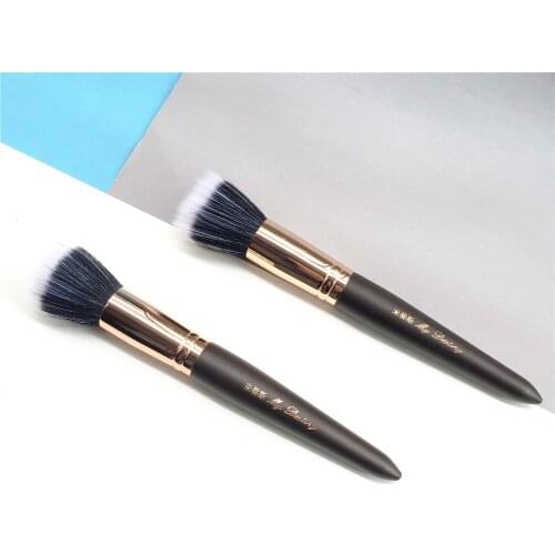MyDestiny 014 Stippling Brush - Multi-purpose Duo-Fibre Face Powder Liqiud&Cream Foundation Brush - Beauty Makeup Blender Tool