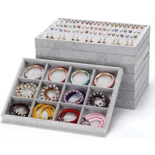 FashionVelvet Rings Organizer Tray Jewel Display Case Holder Storage Box Container шкатулка для украшений