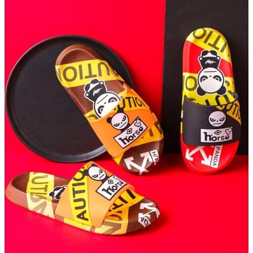 New Arrival Cartoon Summer Slippers Women Slides Cute Panda Indoor Couple Home Soft Slippers Women Designer Shoes Chanclas Mujer