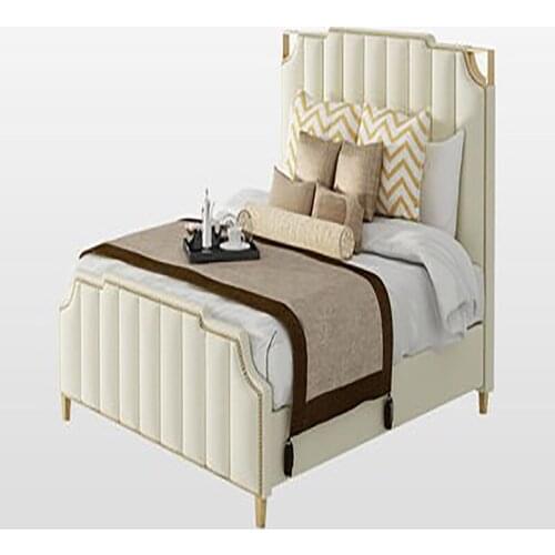 Light luxury master bed 1.8m double leather bed wedding bed simple modern American postmodern Hong Kong style ins net red bed