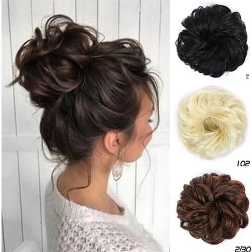 XUANGUANG Fashion bun Curly hair bun Straight hair bun Clip Bun Donut bun Wig accessories