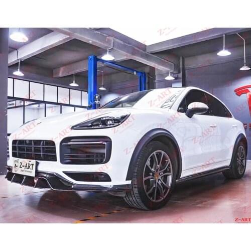 Z-ART Cayenne Coupe carbon fiber front lip for Cayenne 9YA carbon fiber front chin for new Cayenne coupe front spoiler for E3