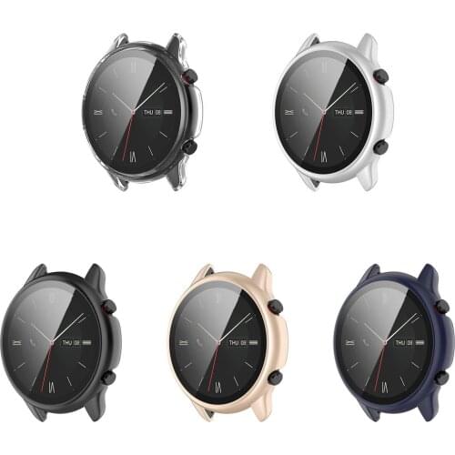 Protective Bumper Case Cover Watch Protective Case Tempered Glass Integrated Case Suitable For Amazfit GTR2/eSIM