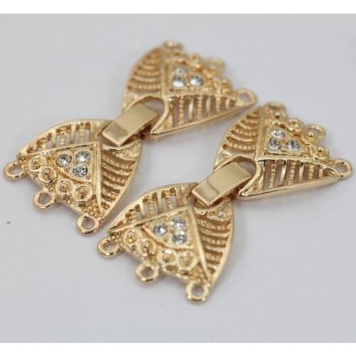 High Quality New Alloy Jewelry Clasps Fit Necklace/Bracelet 1-4 Strands 50pcs/Lot Mix Style Hooks Free Shipping JC022