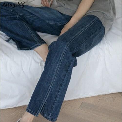 Jeans Women Plus Size 4xl Zipper Fly Vintage Spring 2021 Streetwear All-match Vintage High Quality Leisure Office Ladies Elegant